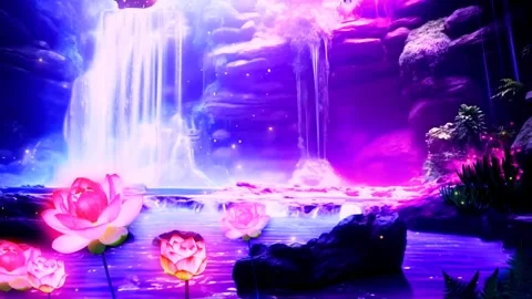 Waterfall in winter Stock Footage 254823788