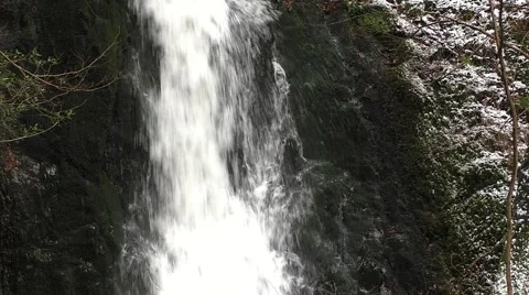Waterfall in the winter time Stock Footage 45432159