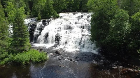 Waterfall in Wisconsin Stock Footage 242426406