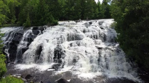 Waterfall in Wisconsin Stock Footage 242426654