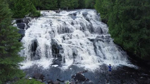 Waterfall in Wisconsin Stock Footage 242427262