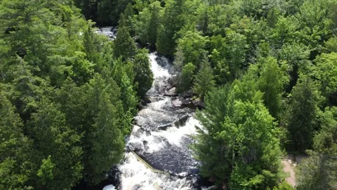 Waterfall in Wisconsin Stock Footage 242427432