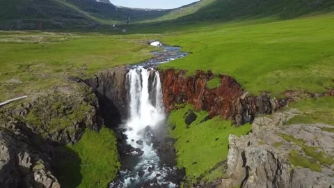 Waterfall Wonders of Iceland Stock Footage 341284876