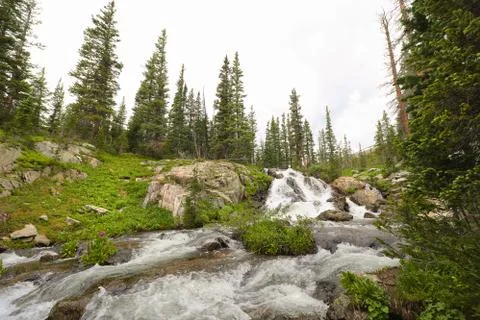 Waterfall in the Woods Stock Photos