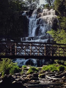 Waterfall in the Woods 스톡 사진