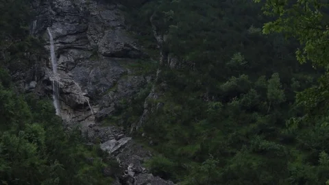 A waterfall in woods of Val Settimana. Stock Footage 77582031