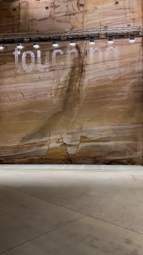 A Waterfall Of Words: (Bit Fall) By Artist Julius Popp At MONA Museum Hobart Stock Footage 236552996
