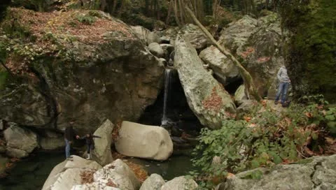 Waterfall yellow leaves Stock-Footage 10702037