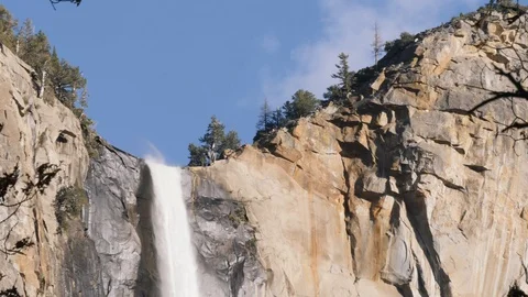 Waterfall In Yosemite Stock Footage 92316034