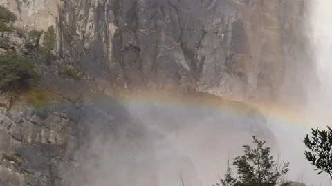 Waterfall In Yosemite Stock Footage 92316119