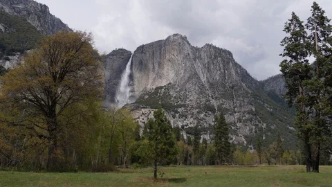 Waterfall In Yosemite Stock Footage 92317790