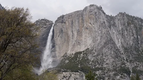 Waterfall In Yosemite Stock Footage 92318795