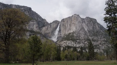 Waterfall In Yosemite Stock Footage 92318883