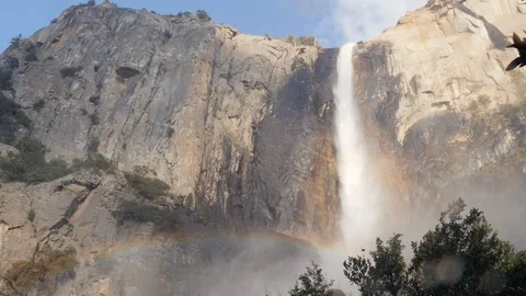 Waterfall In Yosemite Stock Footage 92320473