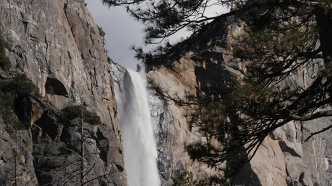 Waterfall In Yosemite Stock Footage 92320891