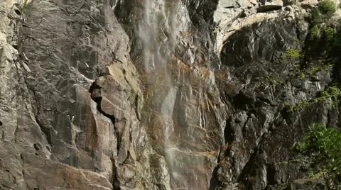 Waterfall in Yosemite National Park Stock Footage