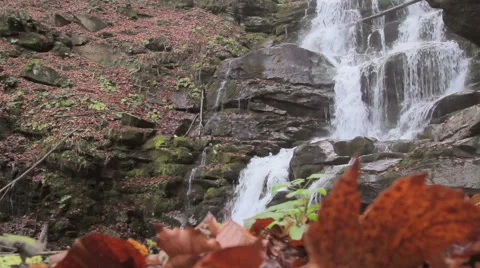 Waterfall,autumn waterfall Stock Footage 45410806