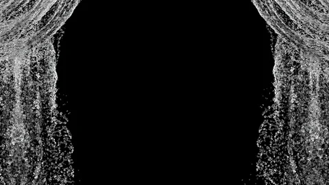 Waterfalling Curtain Stock Footage 88595612