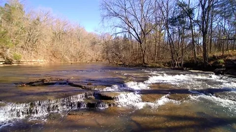 Waterfalls along river. Video stock 58356023