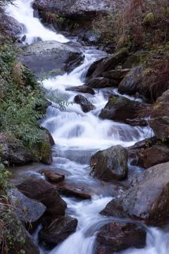 The waterfalls of the Brembo river Stock Photos
