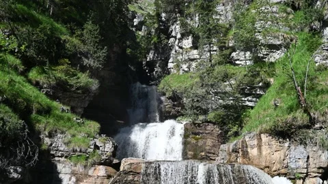 Waterfalls cascading over rocks 스톡 동영상 219365526
