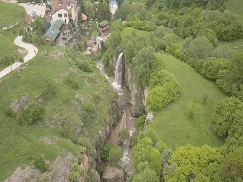 Waterfalls in the Caucasus Stock Footage 76807084