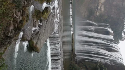 Waterfalls in China Stock Footage 2380293