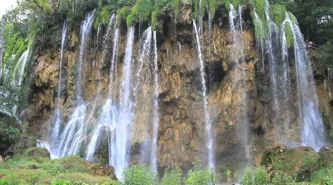 Waterfalls at Croatia 2 Stock Footage 7910067
