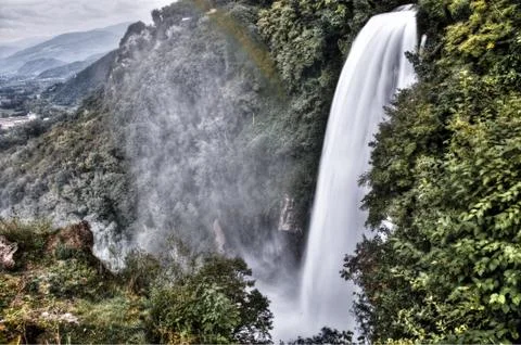 Waterfalls in deep forest Stock Photos