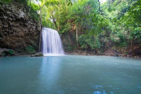 Waterfalls In Deep Forest Stock Photos