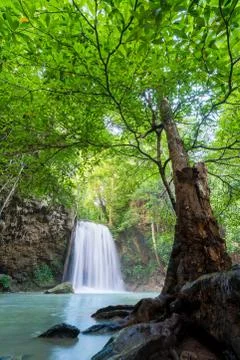 Waterfalls In Deep Forest Stock Photos