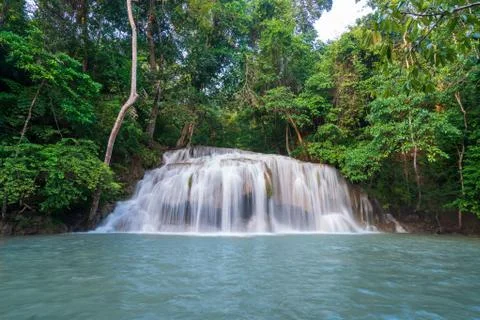 Waterfalls In Deep Forest Stock Photos