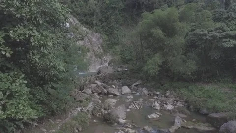 Waterfalls Drone Shot Stock Footage 185918260