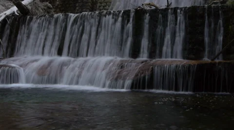 Waterfalls at dusk Stock Footage 35547608
