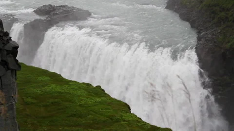Waterfalls edge background Stock-Footage 57504679
