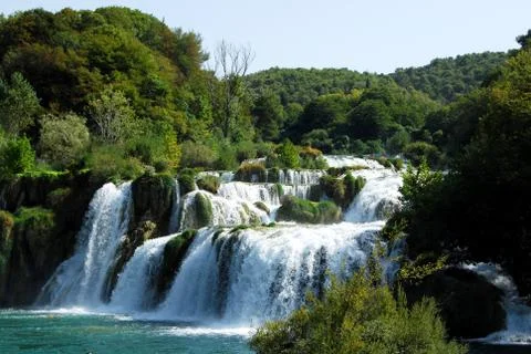 Waterfalls in forest Stock Photos