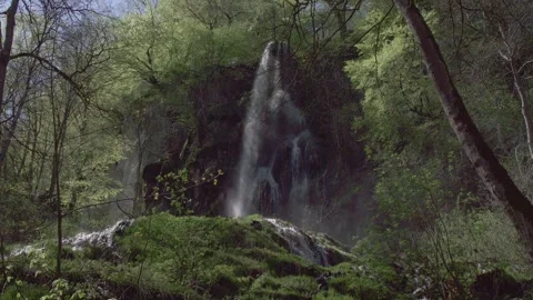 Waterfalls in the forest in spring Stock Footage 269027860