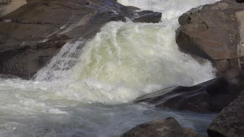 Waterfalls at the Grottos, Roaring Fork River, Aspen, Colorado. Stock Footage 118726247