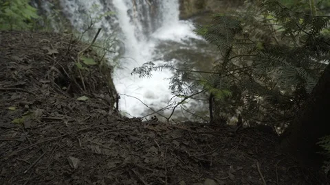 Waterfalls Handheld Tilt Stock Footage 91077477