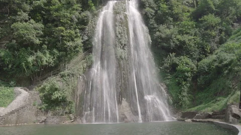 Waterfalls To Of The Hill Stock Footage 137226937