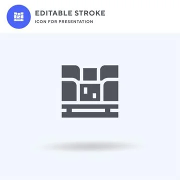 Waterfalls icon vector, filled flat sign, solid pictogram isolated on white,  Illustrazione stock