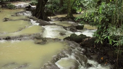 Waterfalls in jungle Stock Footage 73013559