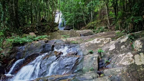 Waterfalls in the jungle from Philippines Stock Footage 244272832