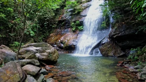 Waterfalls in the jungle from Philippines Stock Footage 244272963