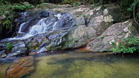 Waterfalls in the jungle from Philippines Stock Footage 244273080