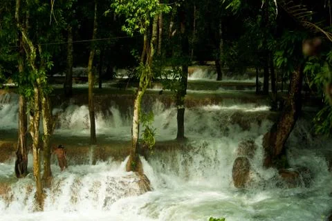 Waterfalls in Laos Fotos Stock