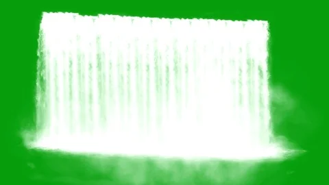 Waterfalls motion graphics with green screen background Stock Footage 124185805