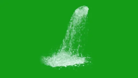 Waterfalls motion graphics with green screen background Stock Footage 132232336
