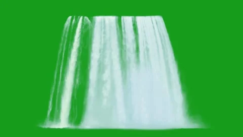 Waterfalls motion graphics with green screen background Stock Footage 135554579