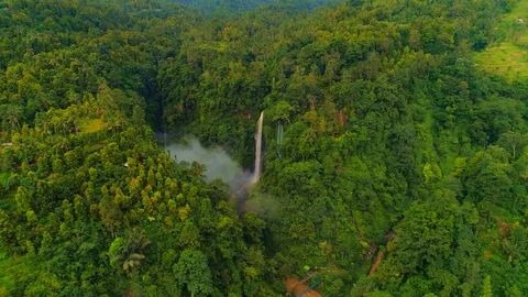 Waterfalls in a mountain gorge 2 Stock Footage 121323265
